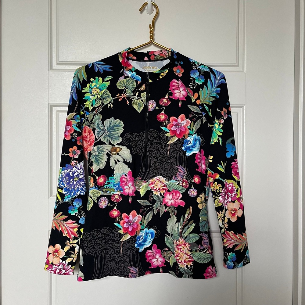 Johnny Was Dreamer Printed Surf Shirt Sz XL